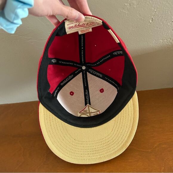 San Fransisco 49ers NFL Football Mitchell & Ness Vtg Wool Fitted Hat 7 3/8 - Picture 7 of 11